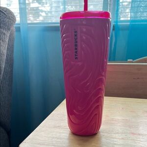 Starbucks Fuchsia Swirl Tumbler with Lid